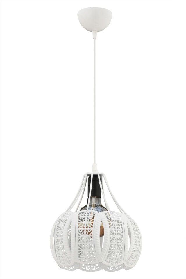 Oroa 24 cm Beyaz Modern Avize Sarkıt Salon Mutfak Kuaför Cafe Lamba Dekoratif Aydınlatma