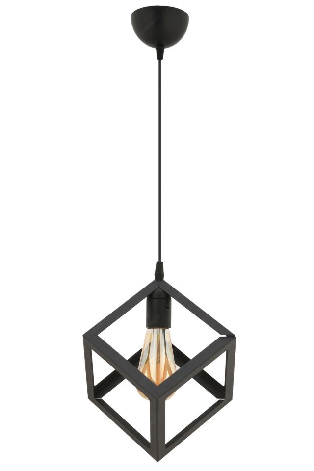 Luiza Siyah 24 cm Modern Avize Sarkıt Salon Mutfak Kuaför Cafe Lamba Dekoratif Aydınlatma