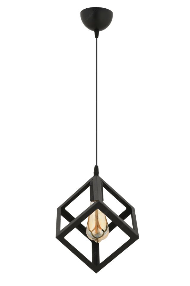 Luiza Siyah 24 cm Modern Avize Sarkıt Salon Mutfak Kuaför Cafe Lamba Dekoratif Aydınlatma