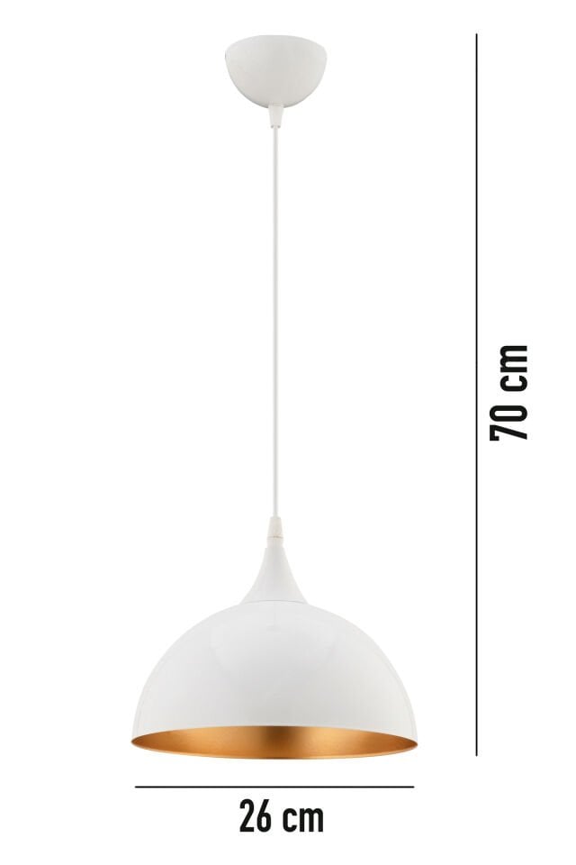 Nudo 26 cm Beyaz Modern Avize Sarkıt Salon Mutfak Kuaför Cafe Lamba Dekoratif Aydınlatma