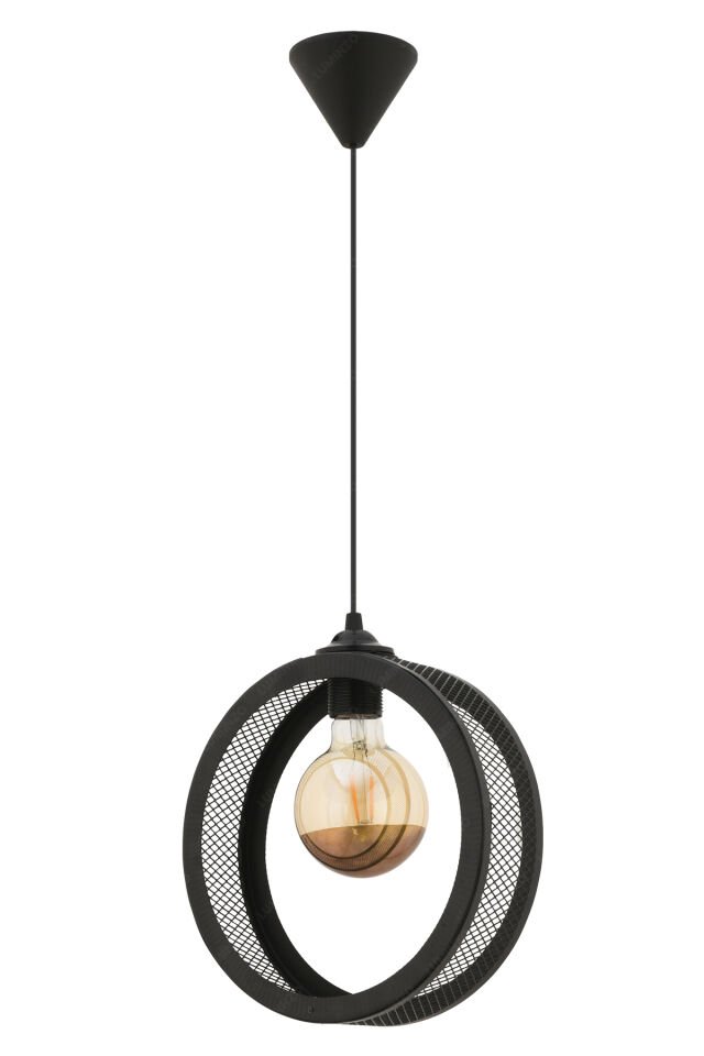 Hola 24 cm Siyah Modern Avize Sarkıt Salon Mutfak Kuaför Cafe Lamba Dekoratif Aydınlatma