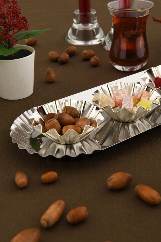 CARLOTTA Paslanmaz Kayık Mode Çok Amaçlı Sunum Tepsisi Set