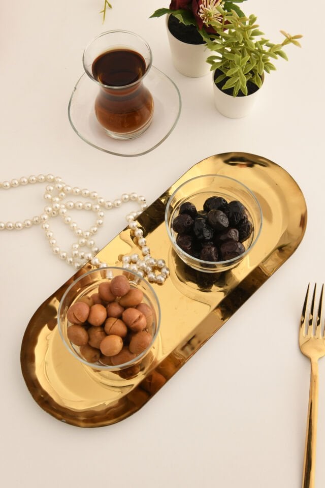 Barel Paslanmaz Oval Sunum Tepsisi 1 Adet