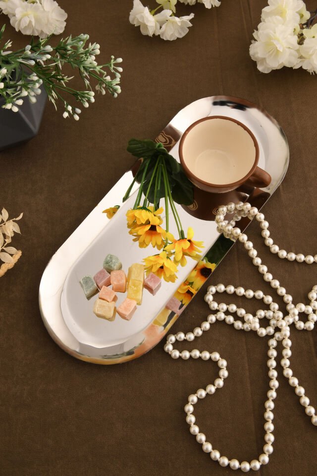 Barel Paslanmaz Oval Sunum Tepsisi 1 Adet