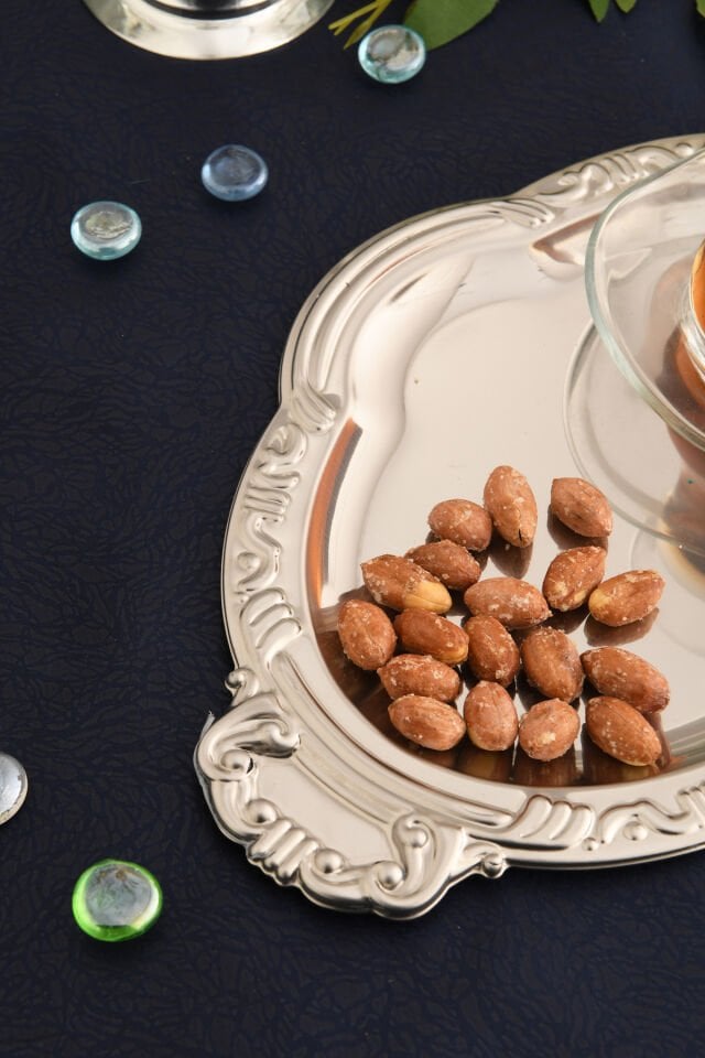 Elvir Paslanmaz Osmanlı Desen Sunum Tepsisi Gümüş 1 Adet