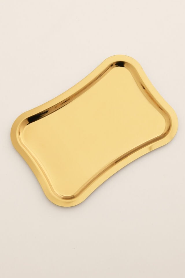 Naldo Paslanmaz Italyan Model Kahve Sunum Tepsisi Gold 1 Adet