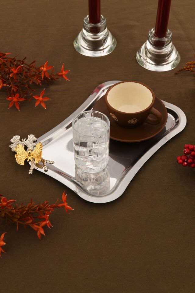 Naldo italyan model kelebek detaylı 1 Adet sunum tepsisi