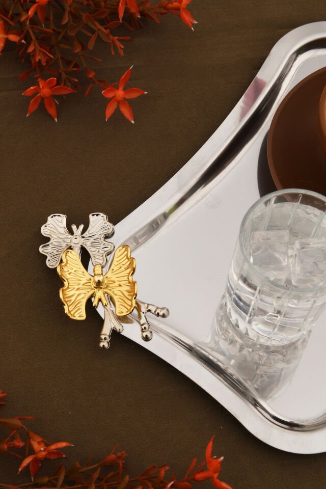 Naldo italyan model kelebek detaylı 1 Adet sunum tepsisi