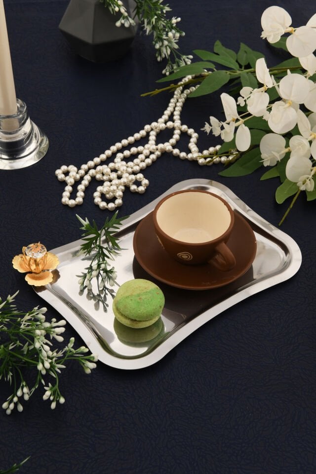 Naldo İtalyan Model Gold Taş Detaylı 1 Adet Sunum Tepsisi