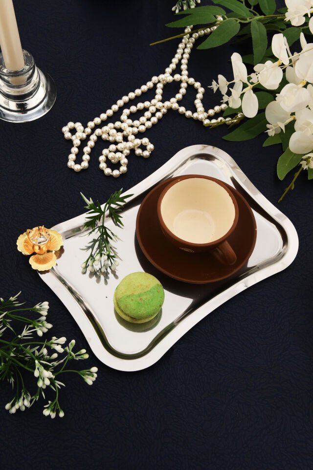 Naldo İtalyan Model Gold Taş Detaylı 1 Adet Sunum Tepsisi