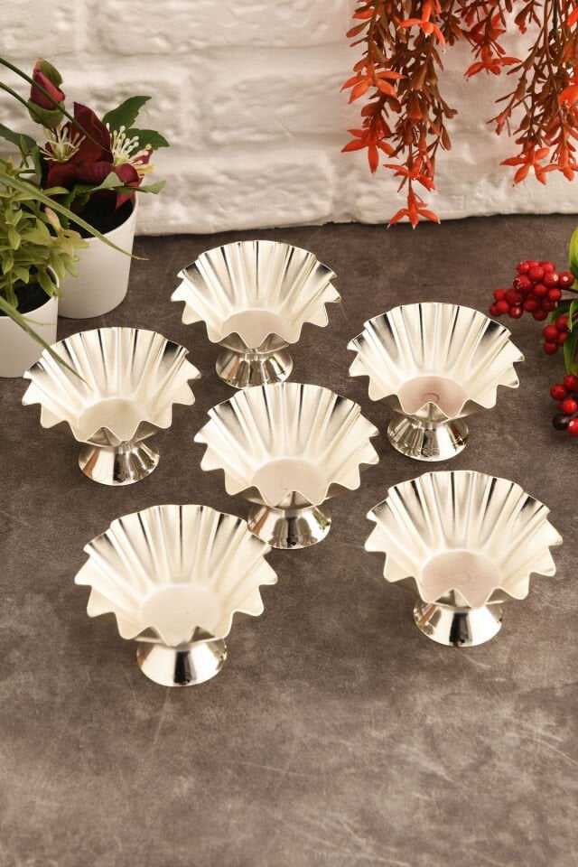 Anos 6 Parça Şekerlik Lokumluk Ayaklı Sunum Tabağı Sofra Takımı İkram Misafir Servis