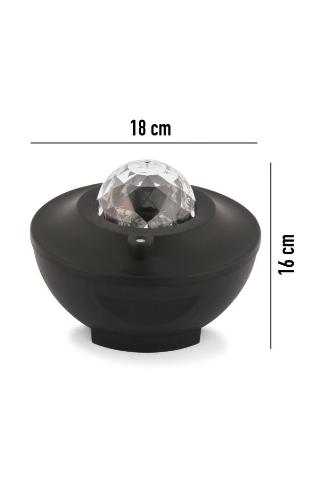 Led Sihirli Küre Bluetooth Müzik Çalar Kumandalı Usb Girişli Şarjlı Parti Disko Topu Hoparlör