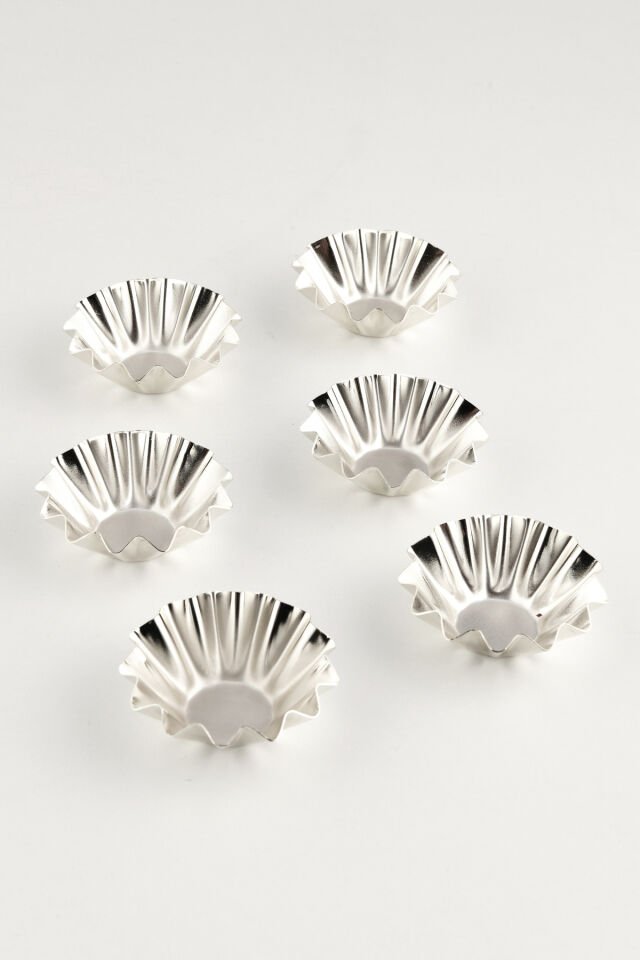 Piet Paslanmaz Tırtıklı Lokumluk Gümüş 6 Lı Takım