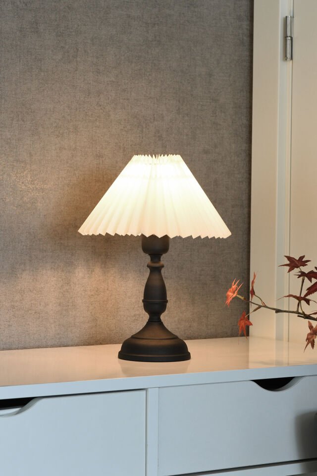 Zebra Modern Tasarım Siyah Metal Abajur Şık Dekoratif Masa Lambası