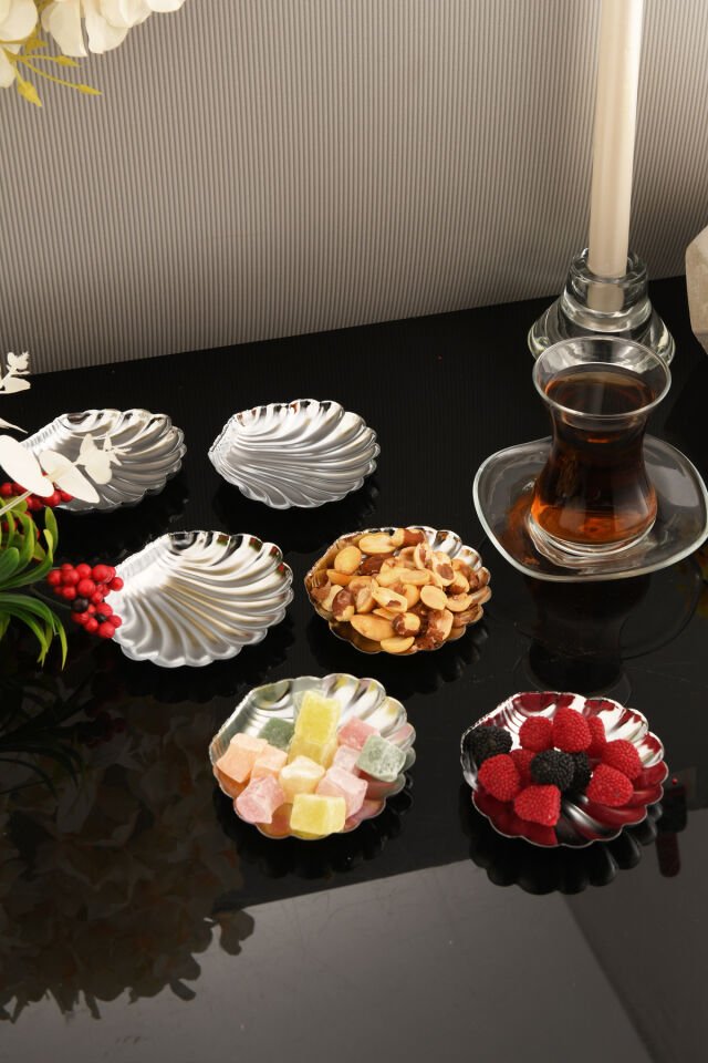 Ulver Istiridye Lokumluk Düz Gümüş 6 Lı Takım