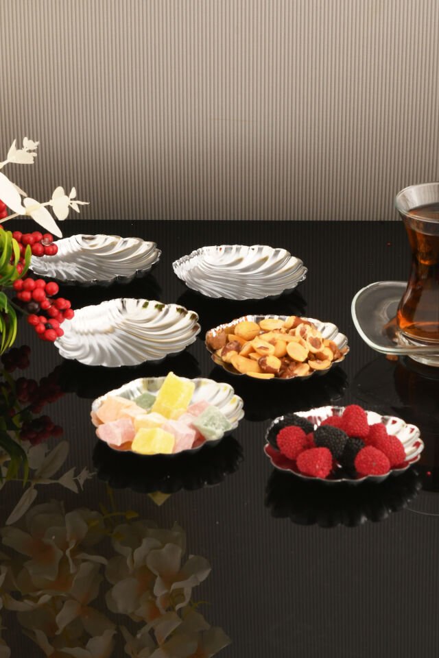 Ulver Istiridye Lokumluk Düz Gümüş 6 Lı Takım