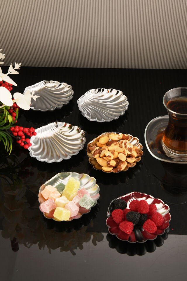 Ulver Istiridye Lokumluk Düz Gümüş 6 Lı Takım