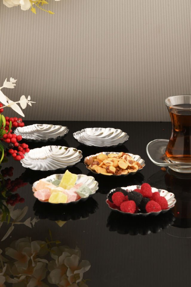 Ulver Istiridye Lokumluk Düz Gümüş 6 Lı Takım