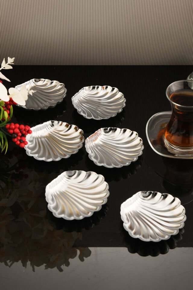 Ulver Istiridye Lokumluk Düz Gümüş 6 Lı Takım