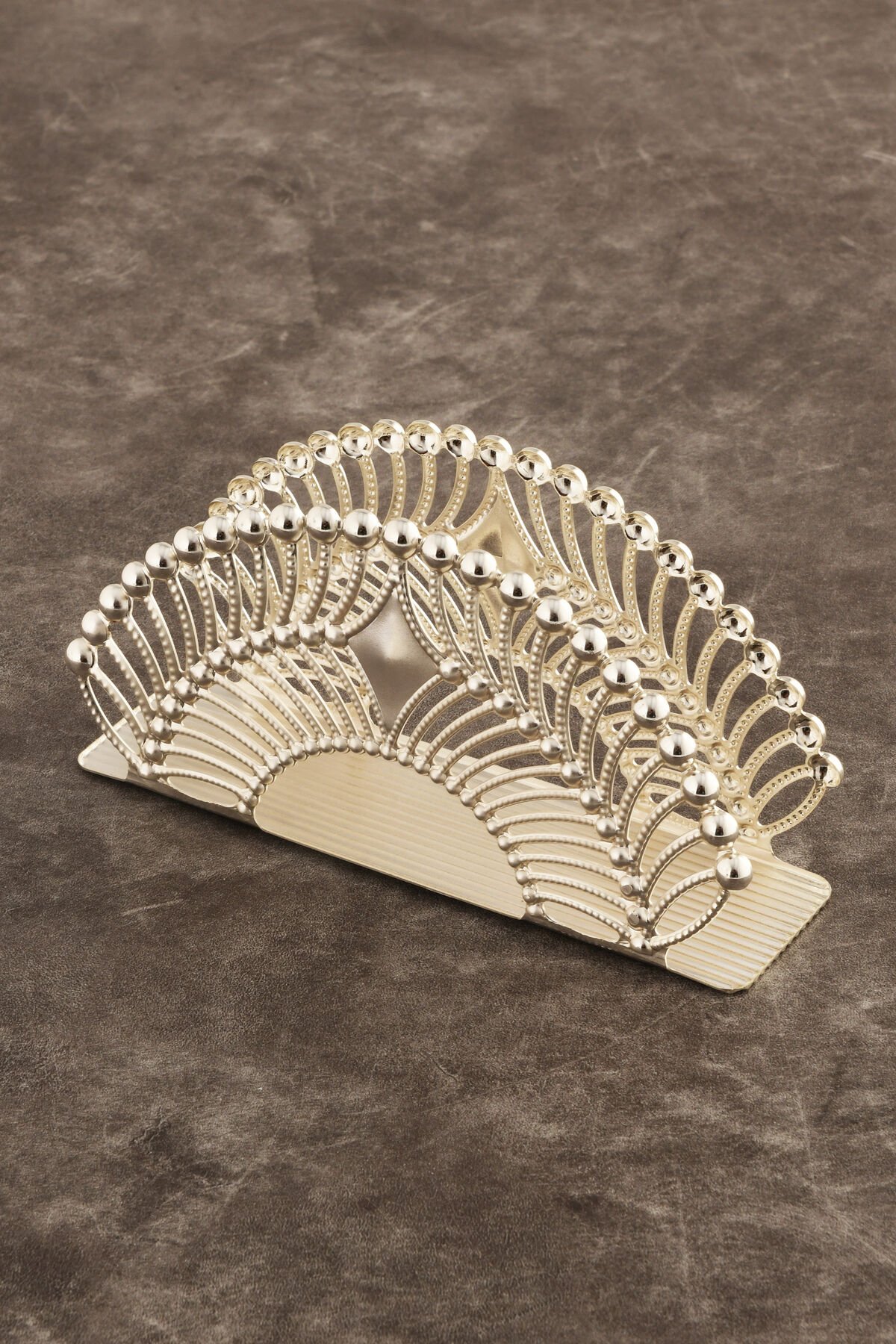 Mion Gümüş Paslanmaz Lüks Peçetelik Düzenleyici Sunum Mutfak Dekorasyonu Sofra