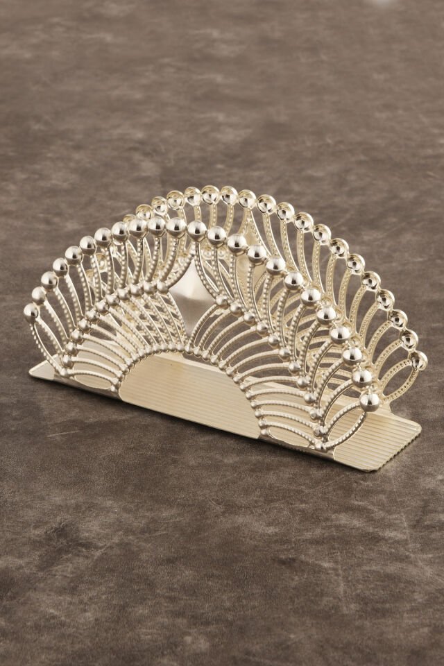 Mion Gümüş Paslanmaz Lüks Peçetelik Düzenleyici Sunum Mutfak Dekorasyonu Sofra