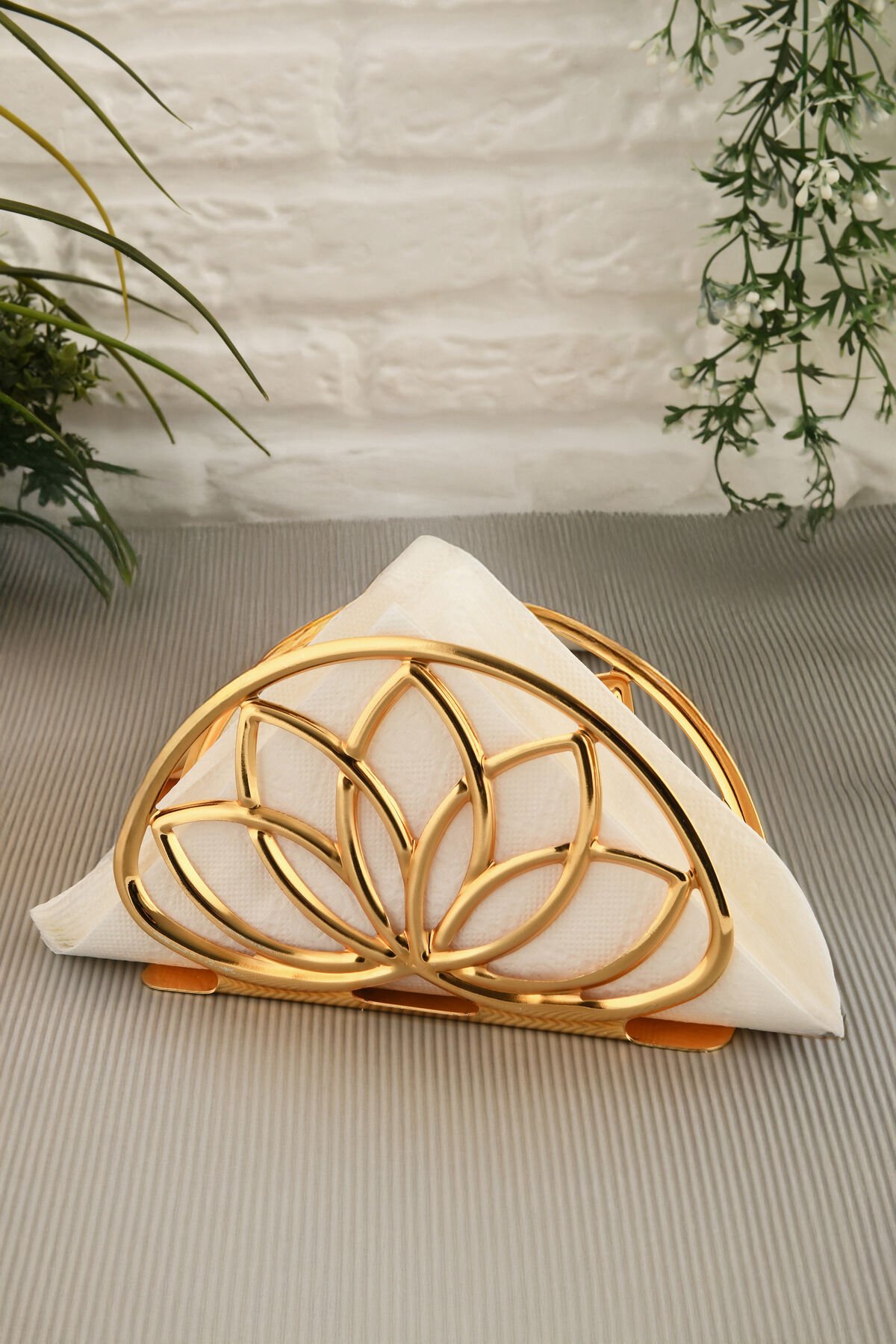 Almar Gold Paslanmaz Çelik Ultra Lüks Peçetelik Düzenleyici Sunum Mutfak Dekorasyonu Sofra