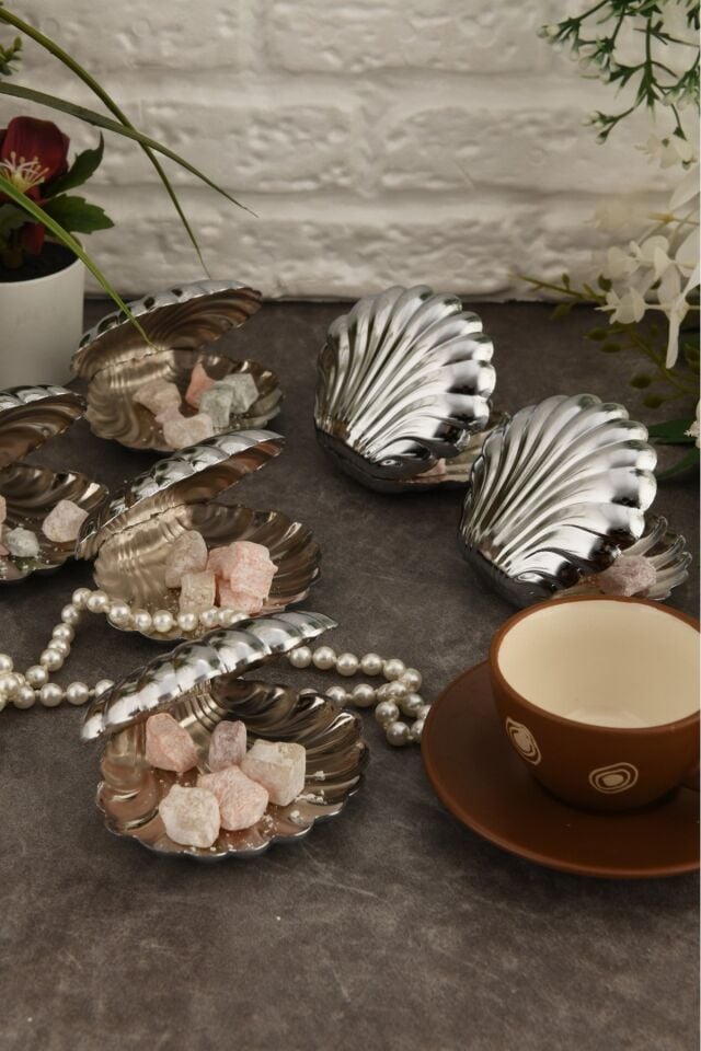 Rano 6 Parça Şekerlik Lokumluk Kahve Yanı Sunumluk Sunum Tabağı Sofra Takımı İkram Misafir Servis