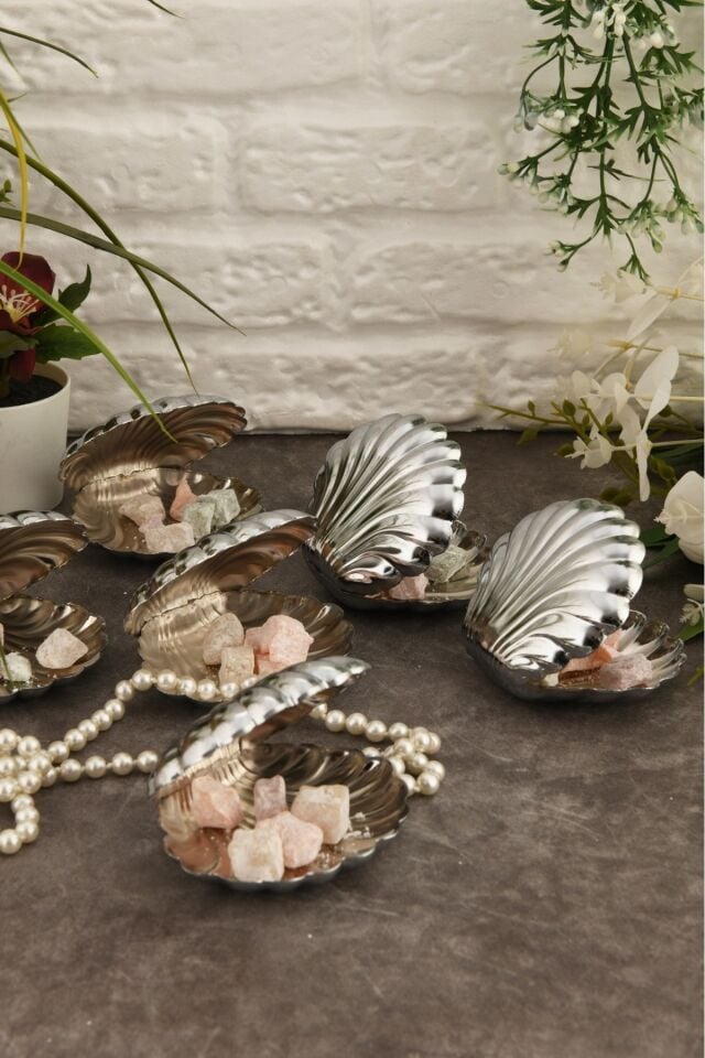 Rano 6 Parça Şekerlik Lokumluk Kahve Yanı Sunumluk Sunum Tabağı Sofra Takımı İkram Misafir Servis