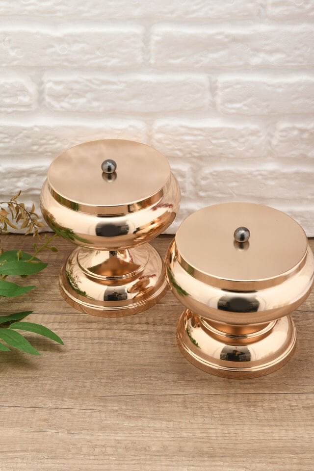 Verul Şekerlik Lokumluk Gold Dekoratif Sunum Tabağı Sofra Takımı İkram Misafir Servis