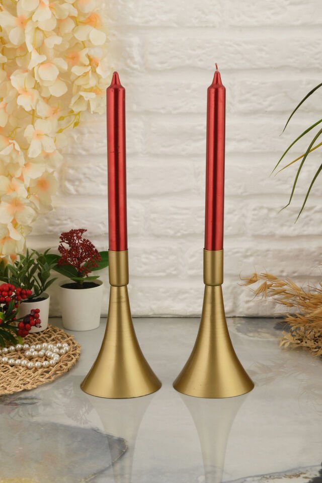 Lover Eskitme Mumluk Dekoratif Şamdan Düz Taban Paslanmaz Kaplama Modern 10x16 Mum Tutacağı