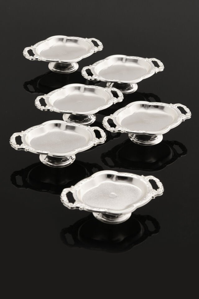 Viola Oval Model Ayaklı Lokumluk 6'lı Takım