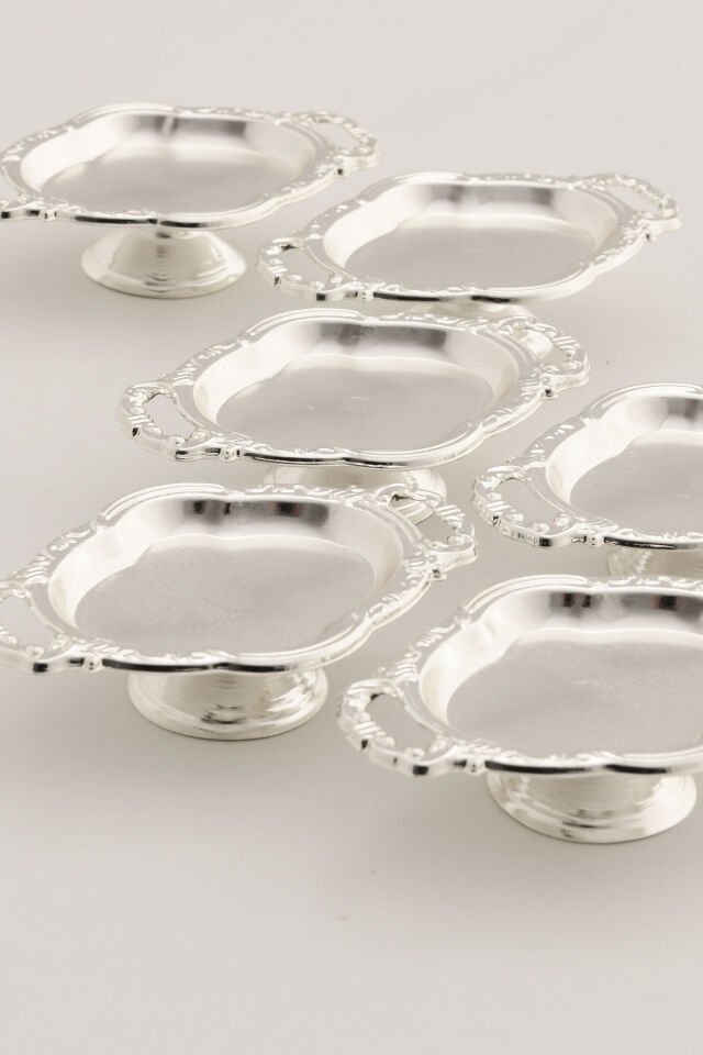 Viola Oval Model Ayaklı Lokumluk 6'lı Takım