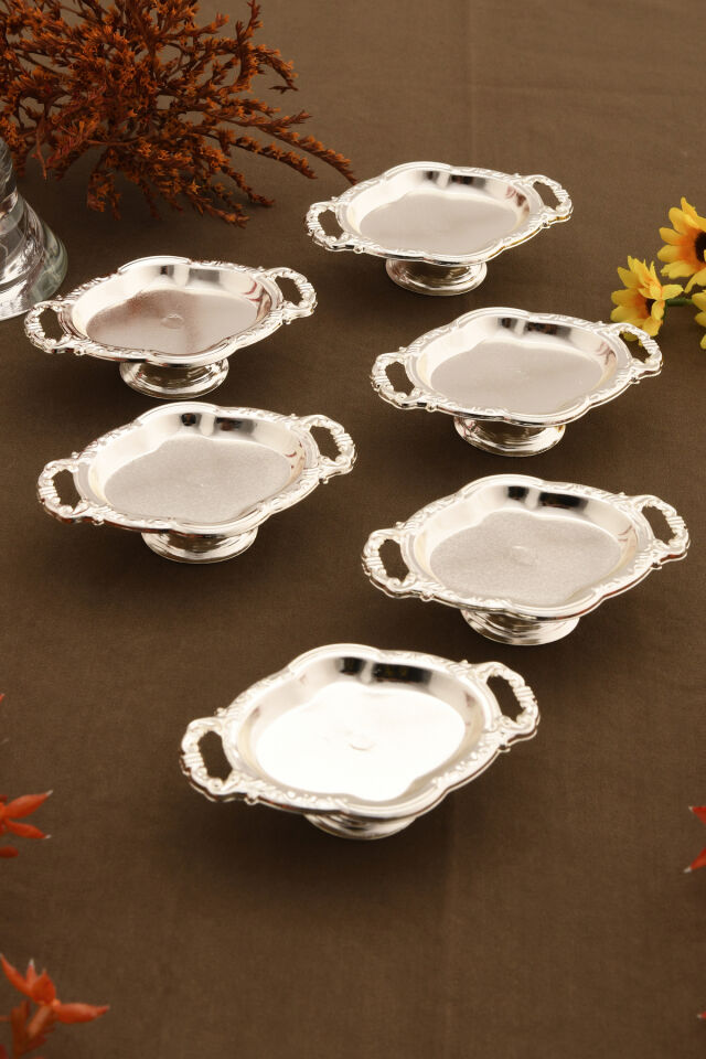 Viola Oval Model Ayaklı Lokumluk 6'lı Takım
