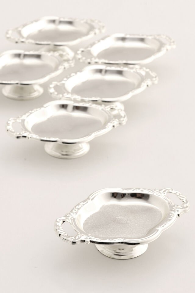 Viola Oval Model Ayaklı Lokumluk 6'lı Takım