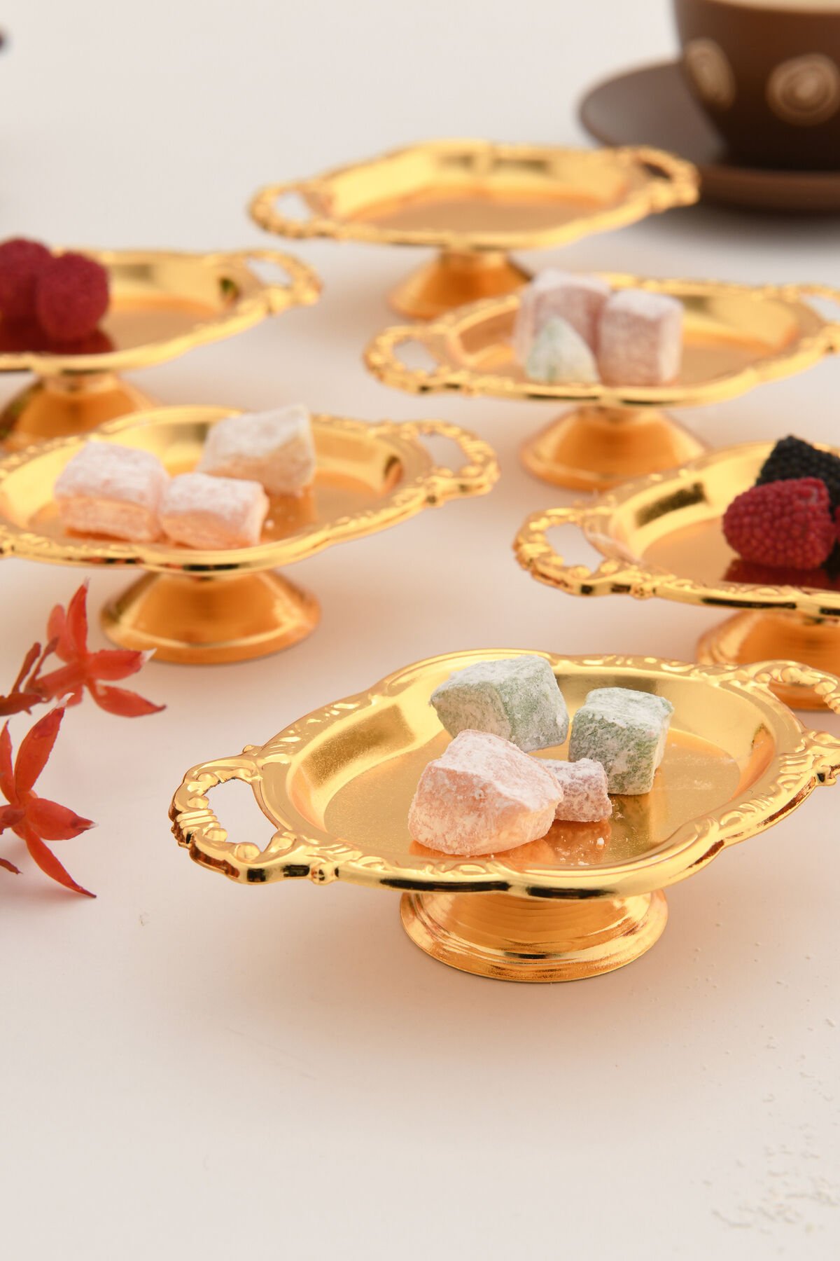 Viola Oval Model Ayaklı Lokumluk 6'lı Takım