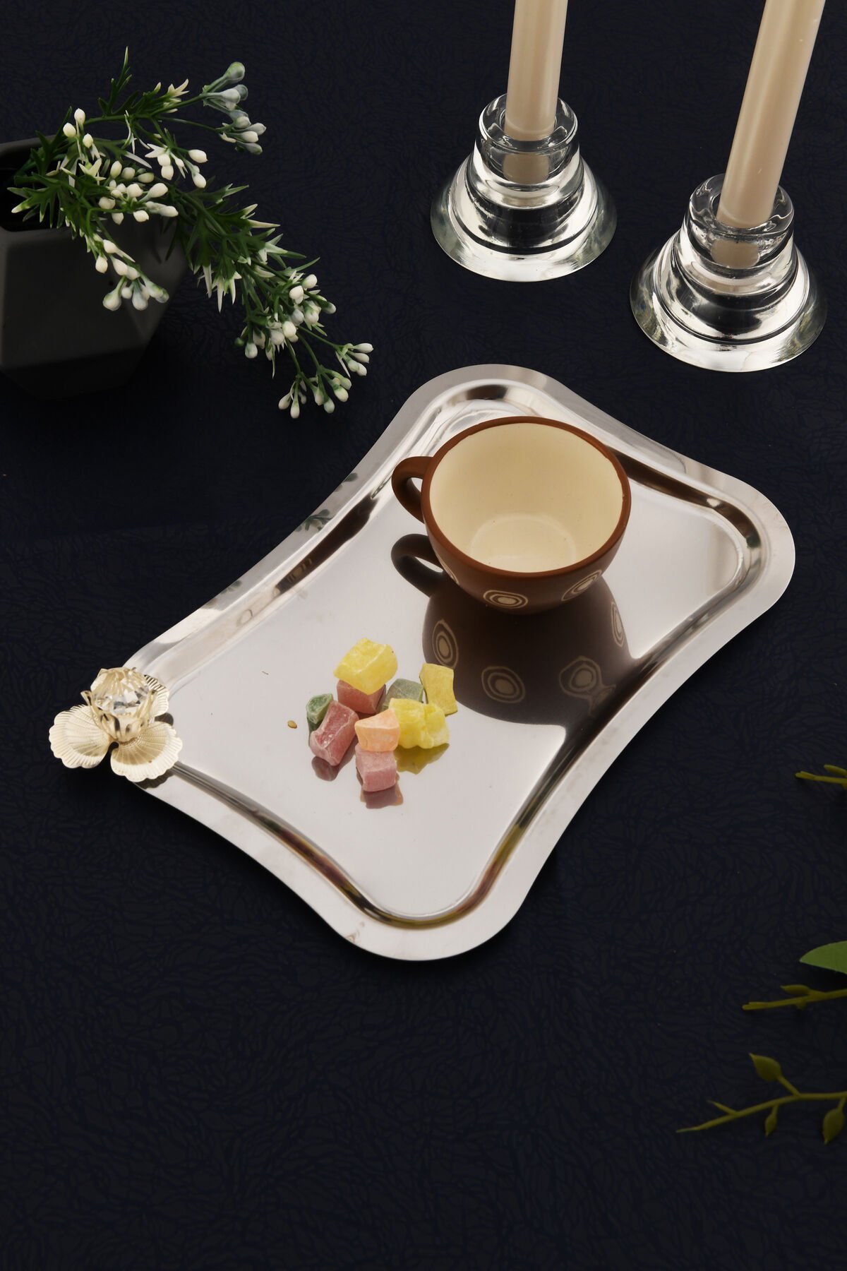 Naldo italyan model gümüş taşlı 1 adet gümüş