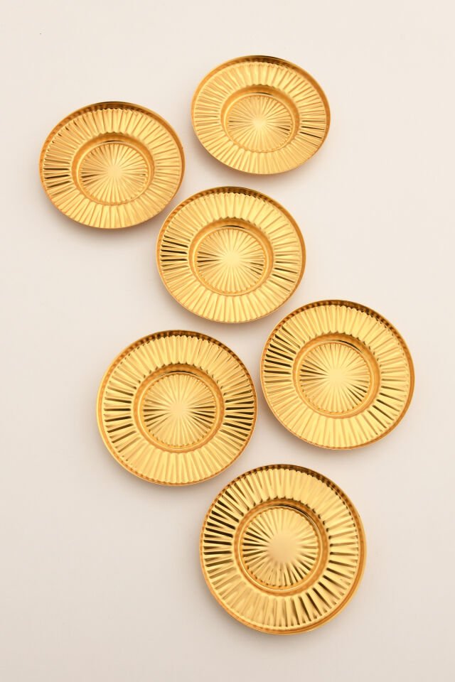 ELYSİA ÇAY TABAĞI 6 LI TAKIM GOLD