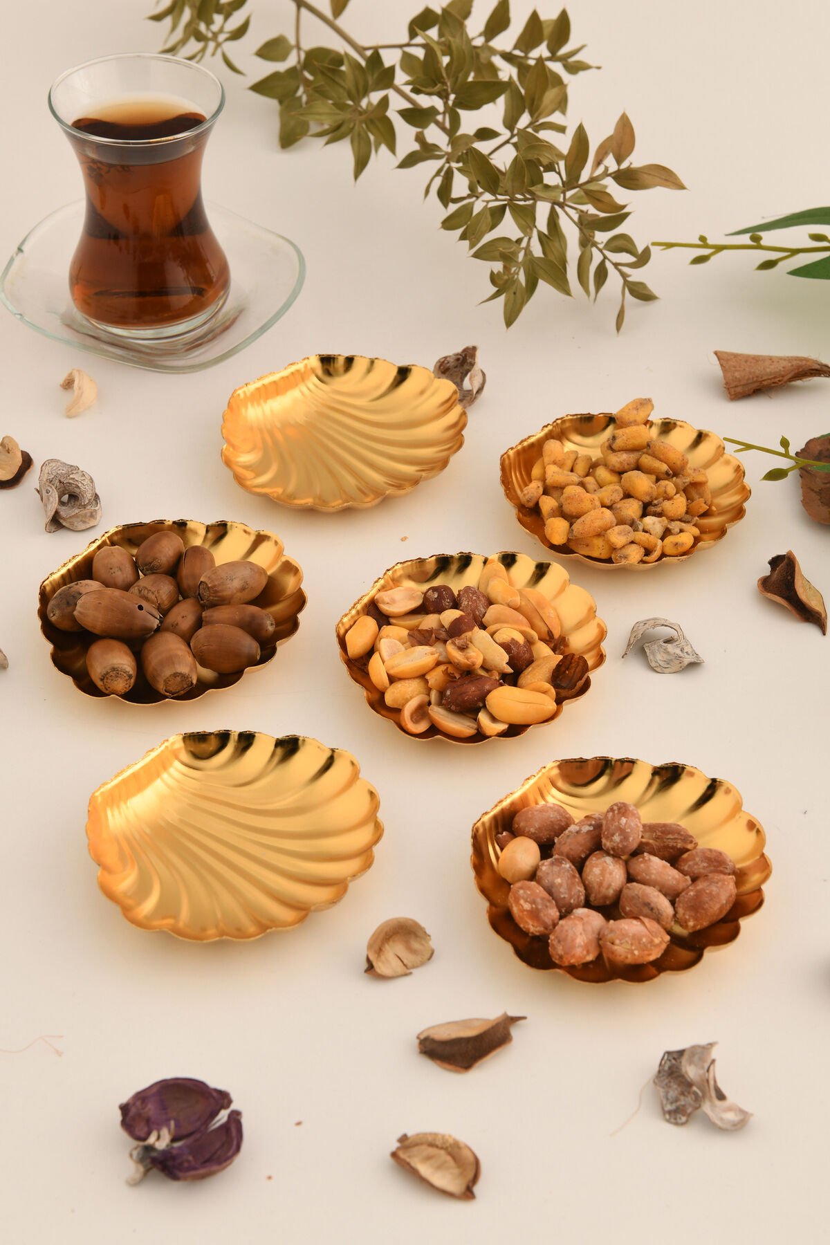 Ulver Istiridye Lokumluk Düz Gold 6 Lı Takım