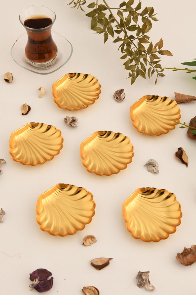 Ulver Istiridye Lokumluk Düz Gold 6 Lı Takım