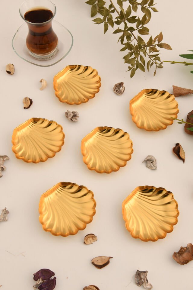 Ulver Istiridye Lokumluk Düz Gold 6 Lı Takım