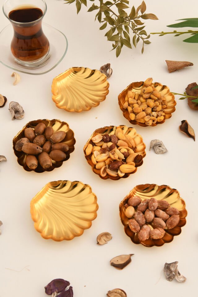 Ulver Istiridye Lokumluk Düz Gold 6 Lı Takım