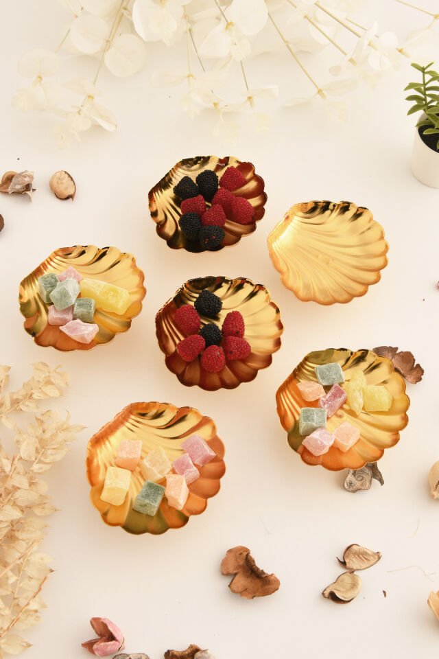 Mern Istiridye Lokumluk Ayaklı Gold 6 Lı Takım