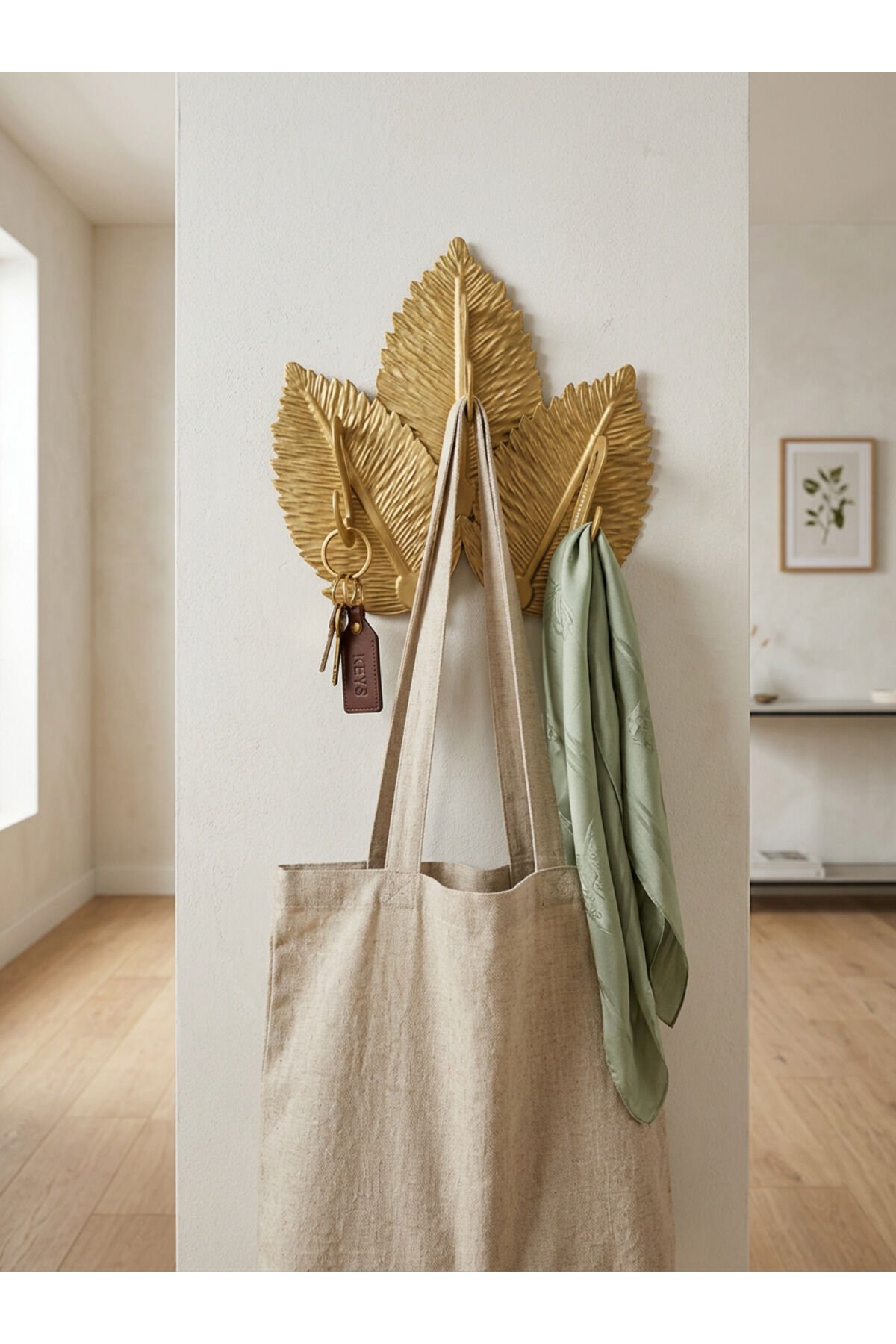 Ruby 3'lü Askılık Banyo Askısı Duvar Askısı Mutfak Askısı Güçlü Yapışkanlı Metal Boyalı Paslanmaz