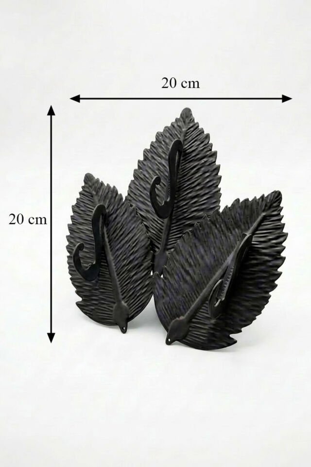 Ruby 3'lü Askılık Banyo Askısı Duvar Askısı Mutfak Askısı Güçlü Yapışkanlı Metal Boyalı Paslanmaz