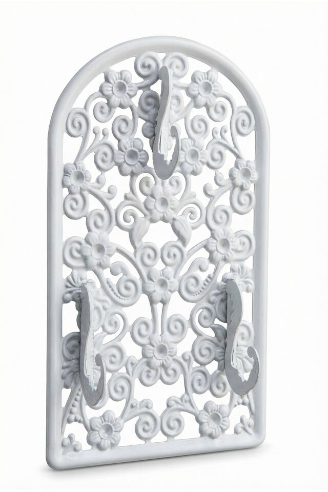 Lundel Beyaz 3'lü Kapı Arkası Askılık Banyo Askısı Duvar Askısı Yapışkanlı Metal Boyalı Paslanmaz