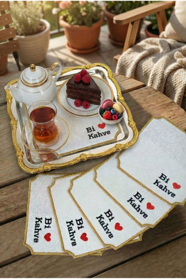 Lola 6'lı Sunumluk Peçete,Kokteyl Peçete,Kahve Yanı Sunum Peçetesi,Sunumluk,Bardak Altlığı