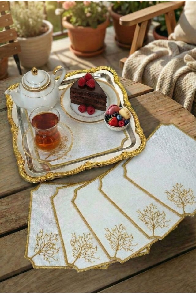 Lola 6'lı Sunumluk Peçete,Kokteyl Peçete,Kahve Yanı Sunum Peçetesi,Sunumluk,Bardak Altlığı