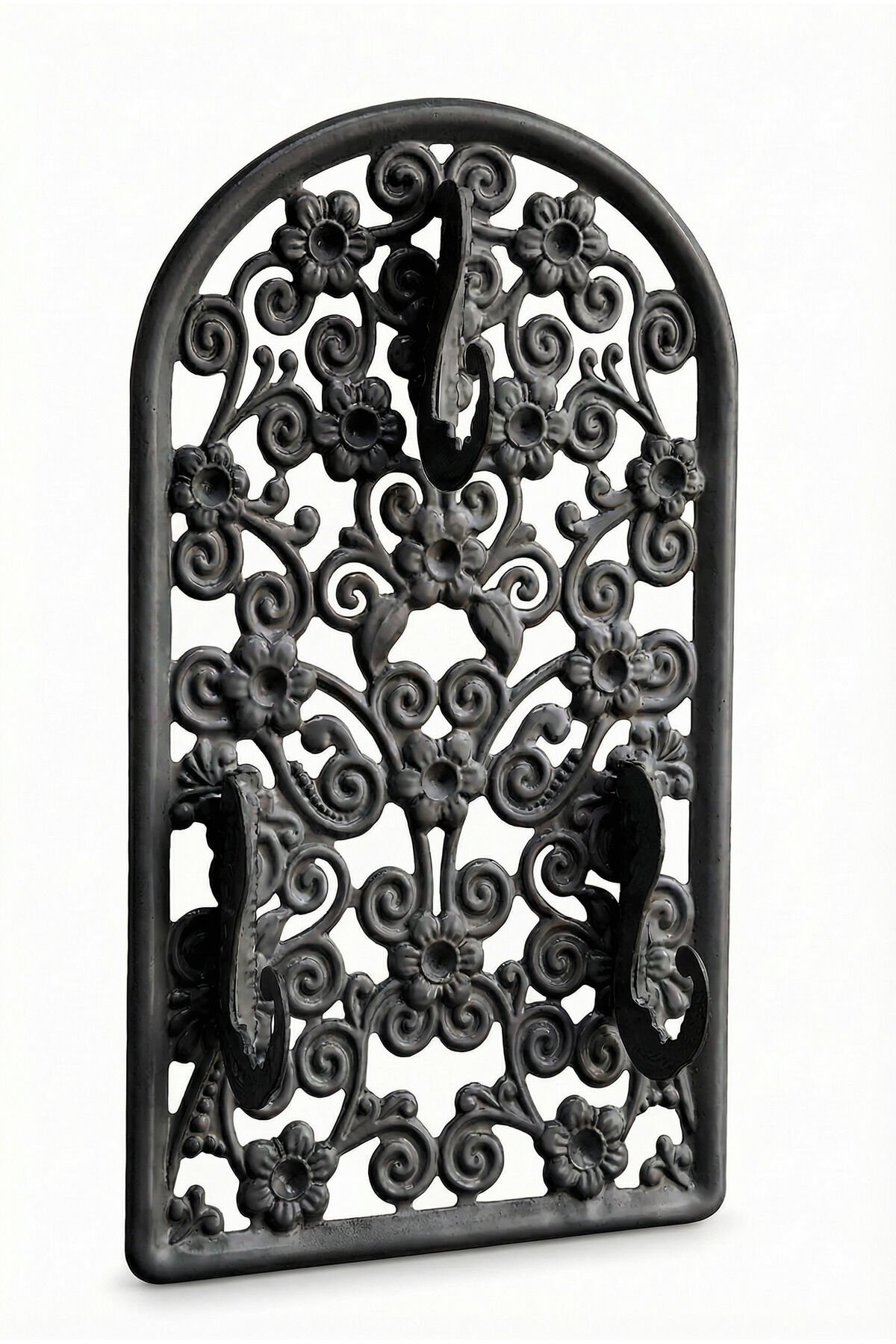 Lundel Siyah 3'lü Kapı Arkası Askılık Banyo Askısı Duvar Askısı Yapışkanlı Metal Boyalı Paslanmaz